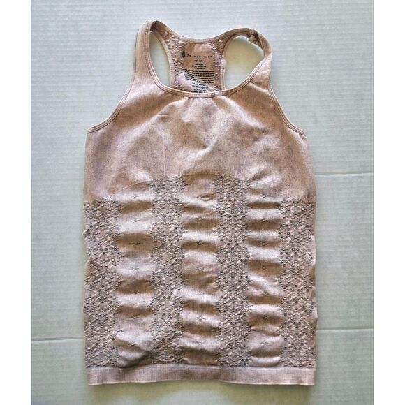 NEW Free People Movement Long Tank Heathered pink/grey Women's XS/S - Picture 1 of 4